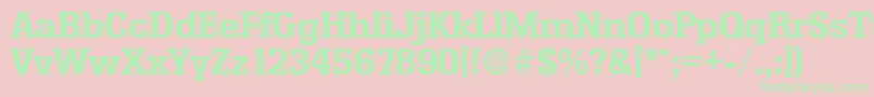 EnschedeBold Font – Green Fonts on Pink Background