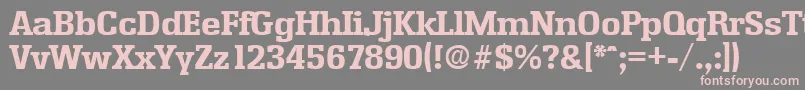 EnschedeBold Font – Pink Fonts on Gray Background