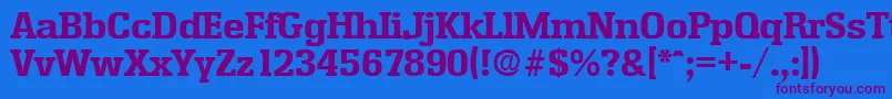 EnschedeBold Font – Purple Fonts on Blue Background