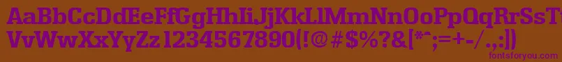 EnschedeBold Font – Purple Fonts on Brown Background