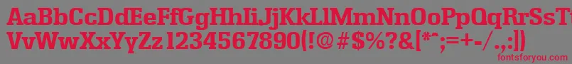 EnschedeBold Font – Red Fonts on Gray Background