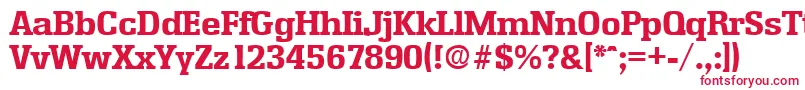 フォントEnschedeBold – 白い背景に赤い文字