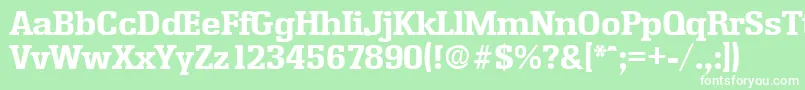 フォントEnschedeBold – 緑の背景に白い文字