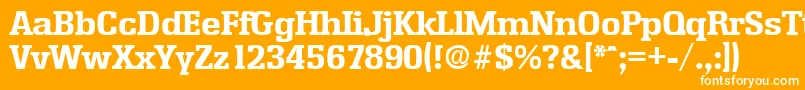 Шрифт EnschedeBold – белые шрифты на оранжевом фоне