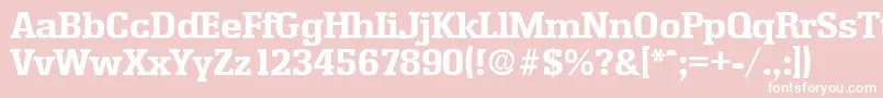 フォントEnschedeBold – ピンクの背景に白い文字