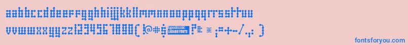Skeletor Font – Blue Fonts on Pink Background