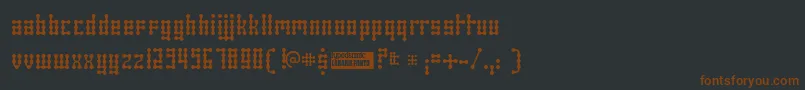 Skeletor-fontti – ruskeat fontit mustalla taustalla