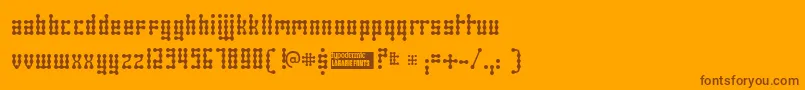 Skeletor Font – Brown Fonts on Orange Background