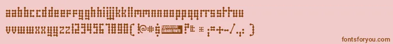 Skeletor Font – Brown Fonts on Pink Background