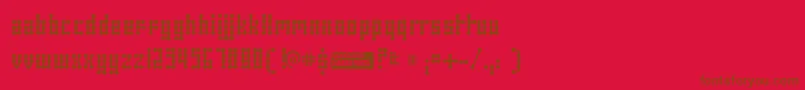 Skeletor Font – Brown Fonts on Red Background