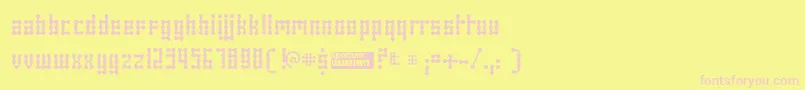 Skeletor Font – Pink Fonts on Yellow Background