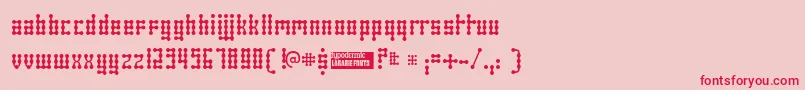 Skeletor Font – Red Fonts on Pink Background