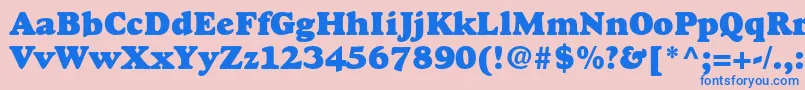 GoudystdHeavyface Font – Blue Fonts on Pink Background