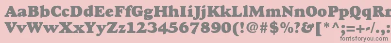 GoudystdHeavyface Font – Gray Fonts on Pink Background