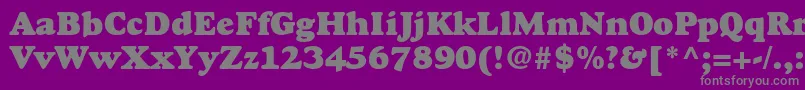 GoudystdHeavyface-Schriftart – Graue Schriften auf violettem Hintergrund