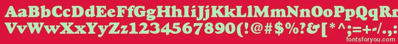 Czcionka GoudystdHeavyface – zielone czcionki na czerwonym tle
