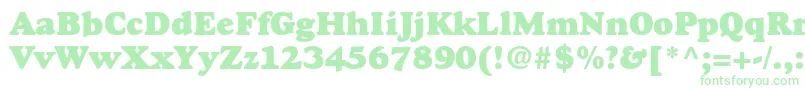 GoudystdHeavyface Font – Green Fonts on White Background