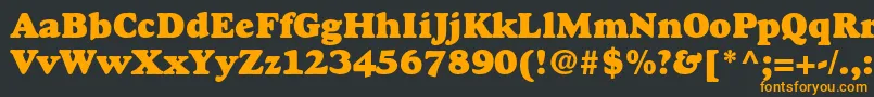 GoudystdHeavyface Font – Orange Fonts on Black Background