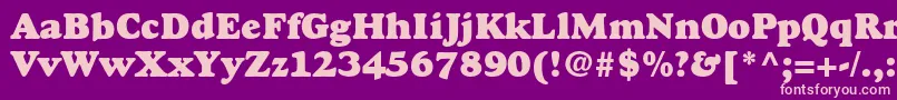 GoudystdHeavyface-Schriftart – Rosa Schriften auf violettem Hintergrund