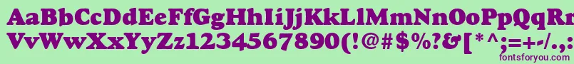 GoudystdHeavyface Font – Purple Fonts on Green Background