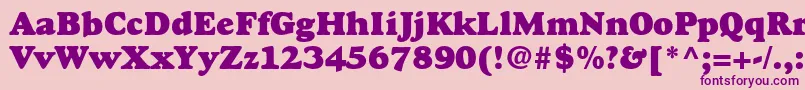 GoudystdHeavyface-Schriftart – Violette Schriften auf rosa Hintergrund