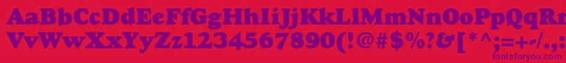 GoudystdHeavyface-Schriftart – Violette Schriften auf rotem Hintergrund