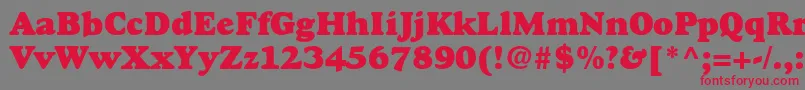GoudystdHeavyface Font – Red Fonts on Gray Background