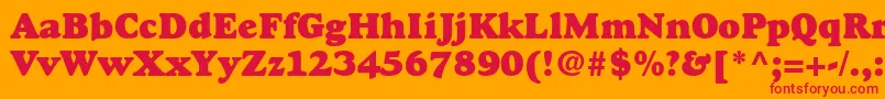 フォントGoudystdHeavyface – オレンジの背景に赤い文字