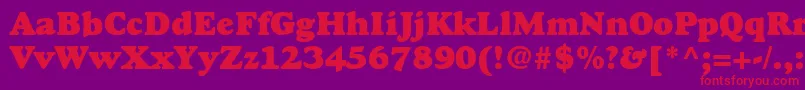 GoudystdHeavyface Font – Red Fonts on Purple Background