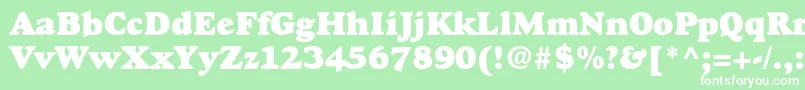 フォントGoudystdHeavyface – 緑の背景に白い文字
