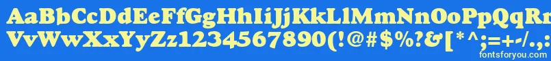 GoudystdHeavyface Font – Yellow Fonts on Blue Background