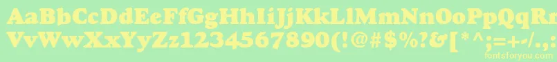 GoudystdHeavyface Font – Yellow Fonts on Green Background