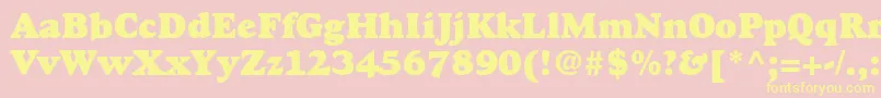 GoudystdHeavyface Font – Yellow Fonts on Pink Background