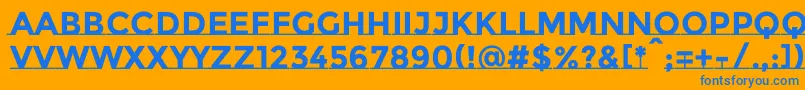 MontserratsubrayadaBold Font – Blue Fonts on Orange Background