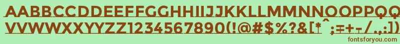 Шрифт MontserratsubrayadaBold – коричневые шрифты на зелёном фоне