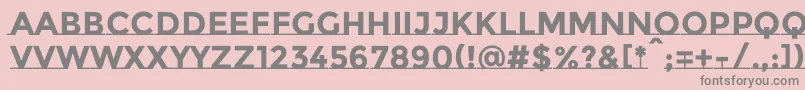 フォントMontserratsubrayadaBold – ピンクの背景に灰色の文字