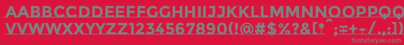 MontserratsubrayadaBold Font – Gray Fonts on Red Background