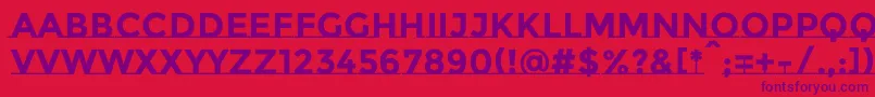 MontserratsubrayadaBold Font – Purple Fonts on Red Background