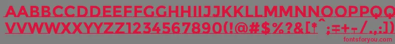 MontserratsubrayadaBold Font – Red Fonts on Gray Background