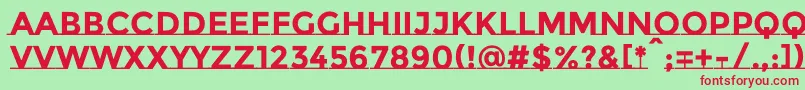 MontserratsubrayadaBold Font – Red Fonts on Green Background