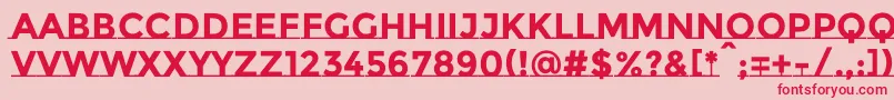 MontserratsubrayadaBold Font – Red Fonts on Pink Background