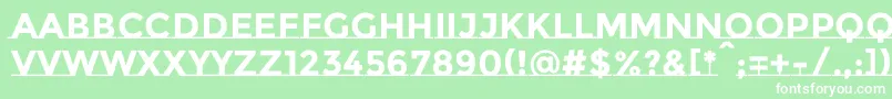 フォントMontserratsubrayadaBold – 緑の背景に白い文字