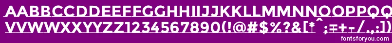 MontserratsubrayadaBold Font – White Fonts on Purple Background