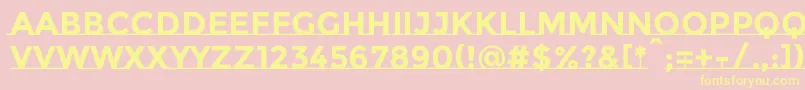 MontserratsubrayadaBold Font – Yellow Fonts on Pink Background