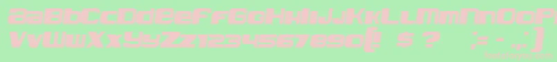 LeprosyItalic Font – Pink Fonts on Green Background