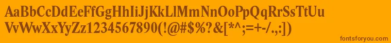 LidostfcondBold Font – Brown Fonts on Orange Background