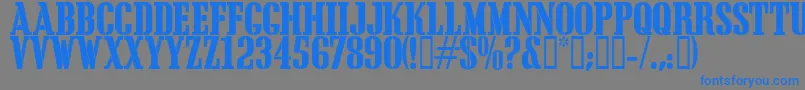 Cargc Font – Blue Fonts on Gray Background