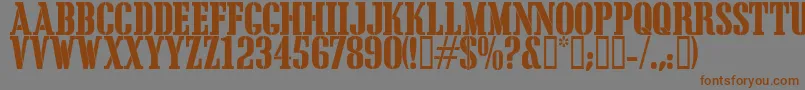 Cargc Font – Brown Fonts on Gray Background