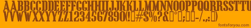 Cargc Font – Brown Fonts on Orange Background