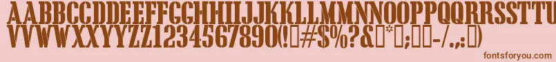 Cargc Font – Brown Fonts on Pink Background